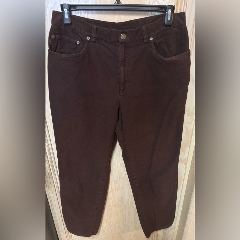 Lauren Jeans Company Ralph Lauren Pants Jeans Sz 16 Brown High Rise Cotton Blend